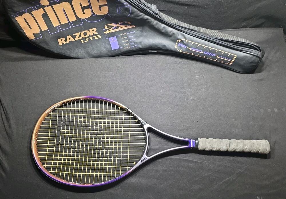 Prince Razor Lite LXT Tennis Racquet Racket 4 3/8 Grip & Cover feather lite